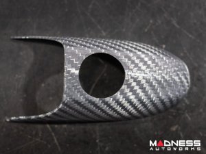 FIAT 500 Exterior Door Handle Kit - Carbon Fiber - Silver Finish